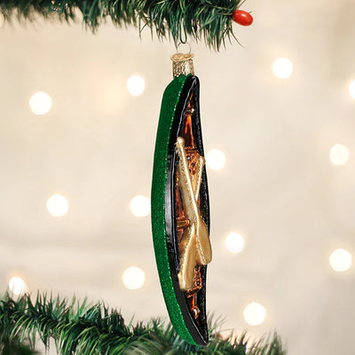 ORNAMENT GREEN CANOE