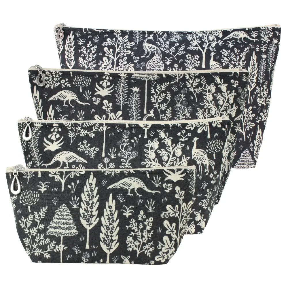 COSMETIC BAG BLACK MENAGERIE