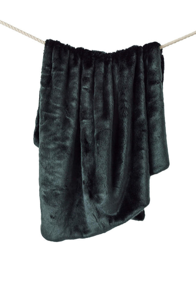 THROW EMERALD MINK FAUX FUR #62825