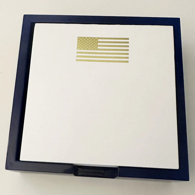 NOTEPAD SMALL GOLD FOIL FLAG