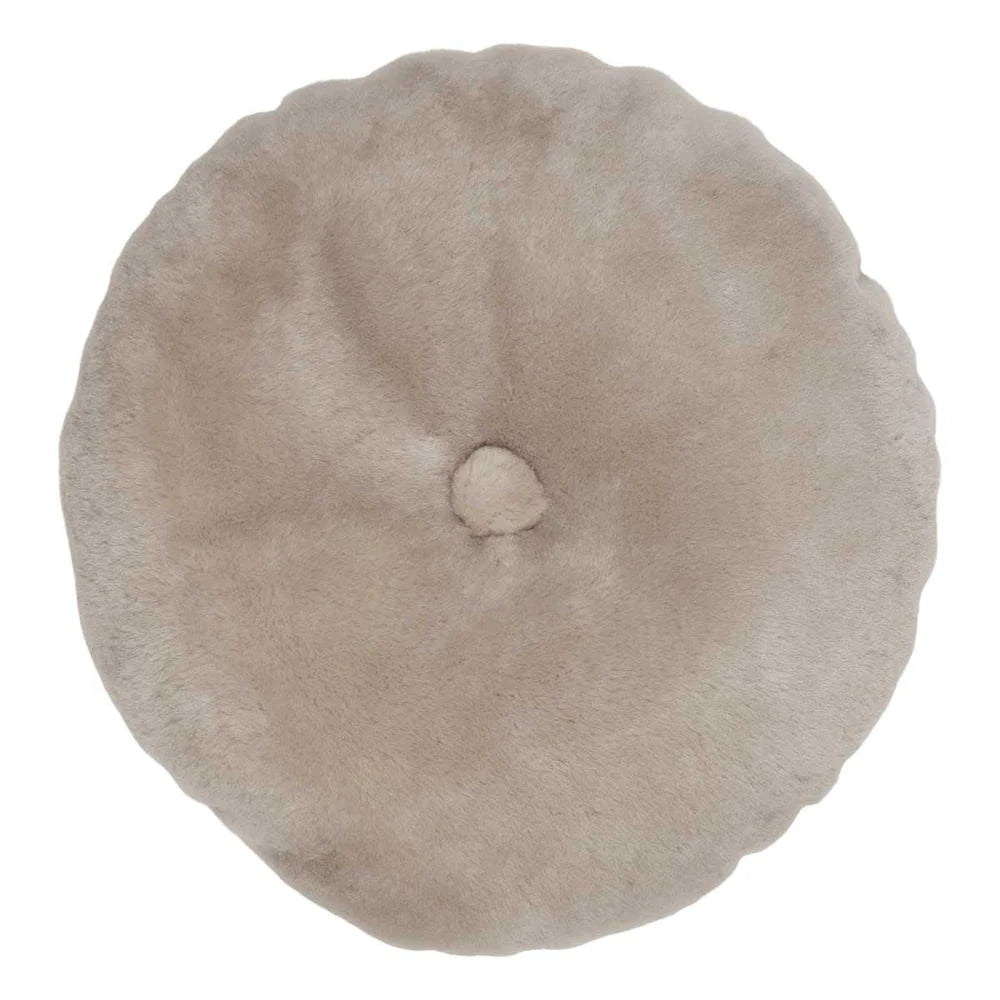 PILLOW ROUND DISK DOUBLE SIDED SILVER GREY