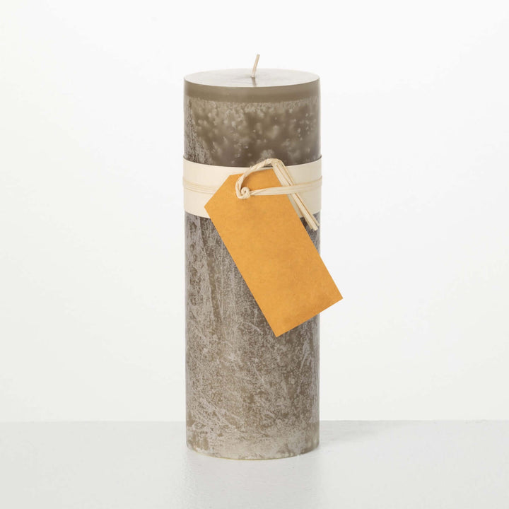 CANDLE PILLAR GRAY (Available in 3 Sizes)