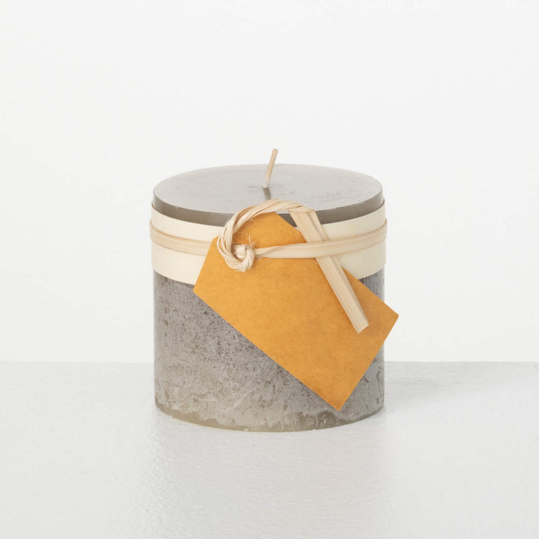 CANDLE PILLAR GRAY (Available in 3 Sizes)