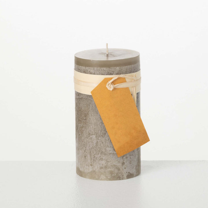 CANDLE PILLAR GRAY (Available in 3 Sizes)