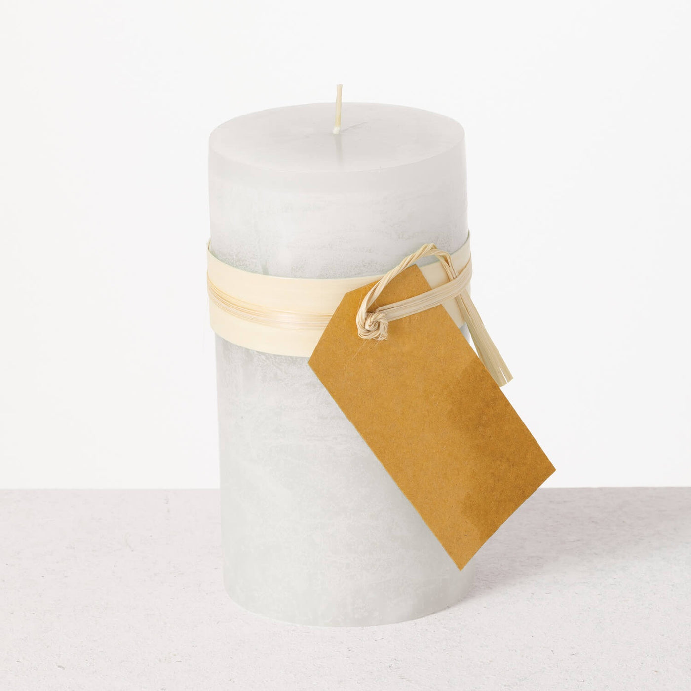 CANDLE TIMBER PILLAR WHITE (Available in 6 Sizes)