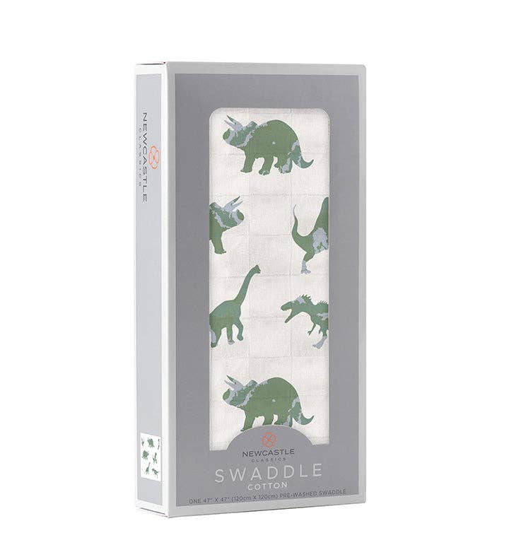 SWADDLE GRANITE GREEN DINOSAURS