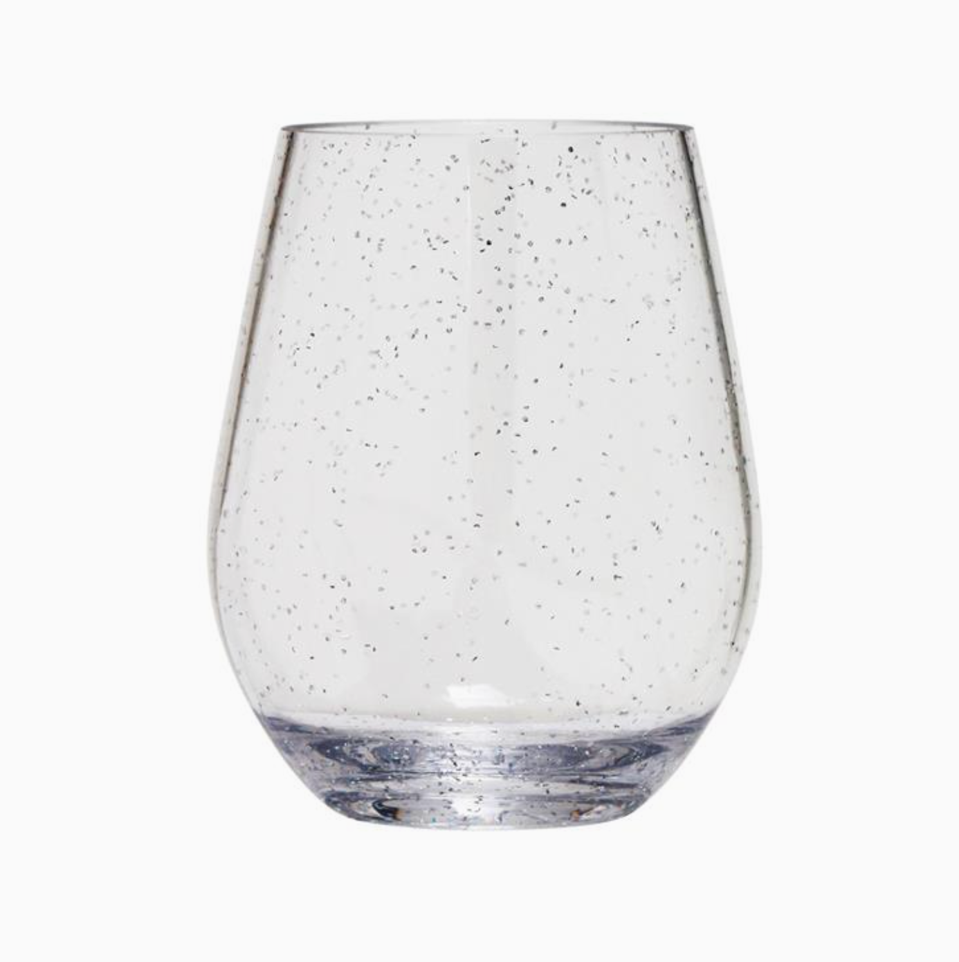 GLASS STEMLESS SILVER SPARKLE