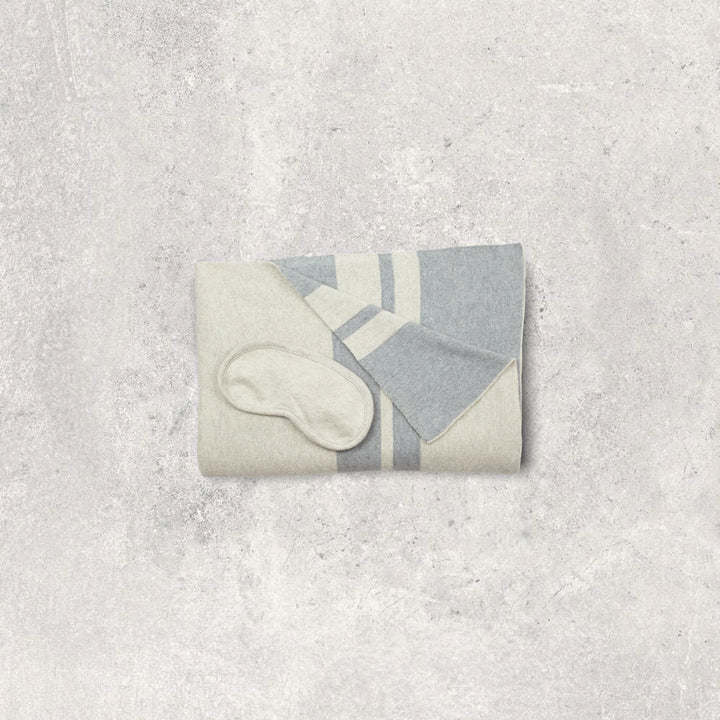 BLANKET/MASK TRAVEL SAND & GREY