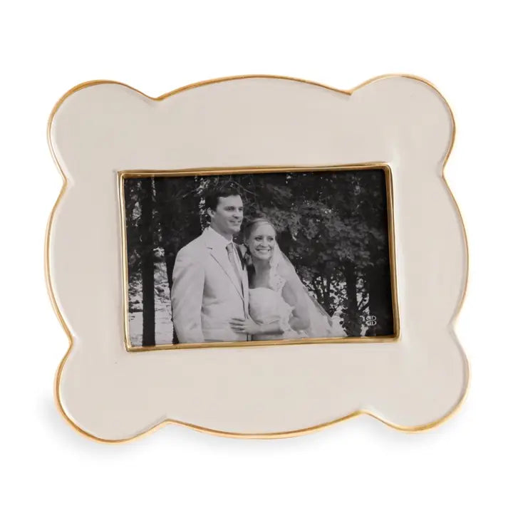 FRAME PHOTO FLORAL CREAM 4X6
