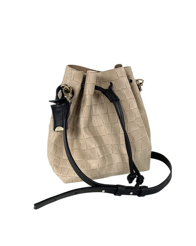 LINDE GALLERY BAG CINCHED ALLIGATOR SHELL - MEDIUM (Available in 3 Colors)