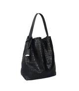 BAG MEDIUM HOBO MILOU ALLIGATOR BLACK