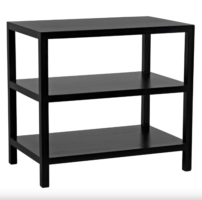 SIDE TABLE 2 SHELF BLACK