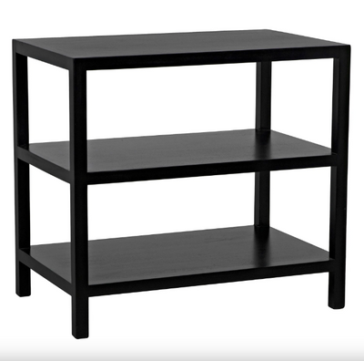 SIDE TABLE 2 SHELF BLACK