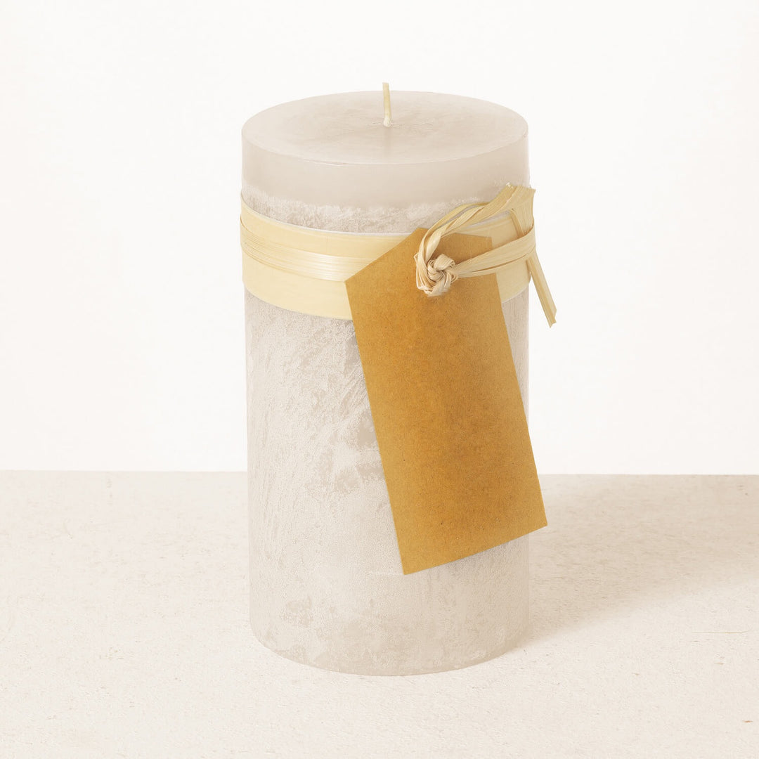 CANDLE PILLAR MELON WHITE