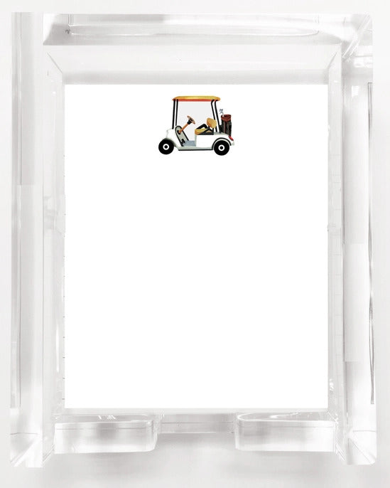 NOTEPAD GOLF CART WITH TRAY