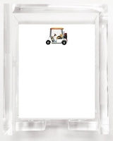 NOTEPAD GOLF CART WITH TRAY