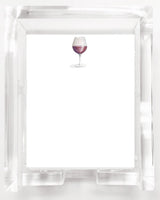 NOTEPAD RED WINE WITH TRAY