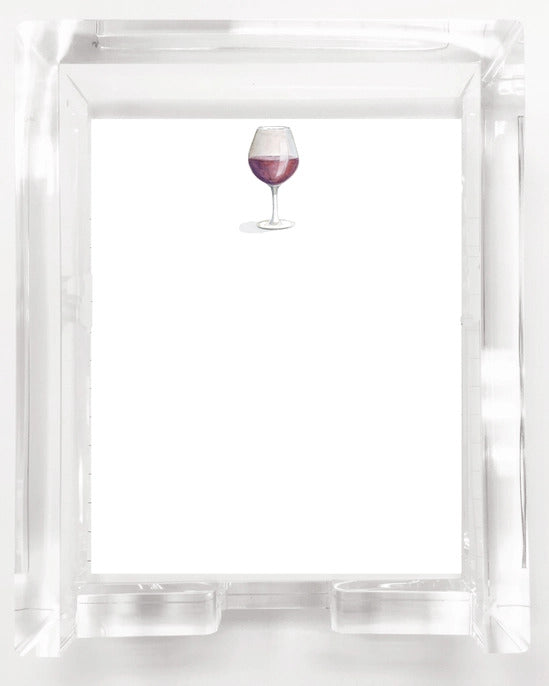 NOTEPAD RED WINE WITH TRAY