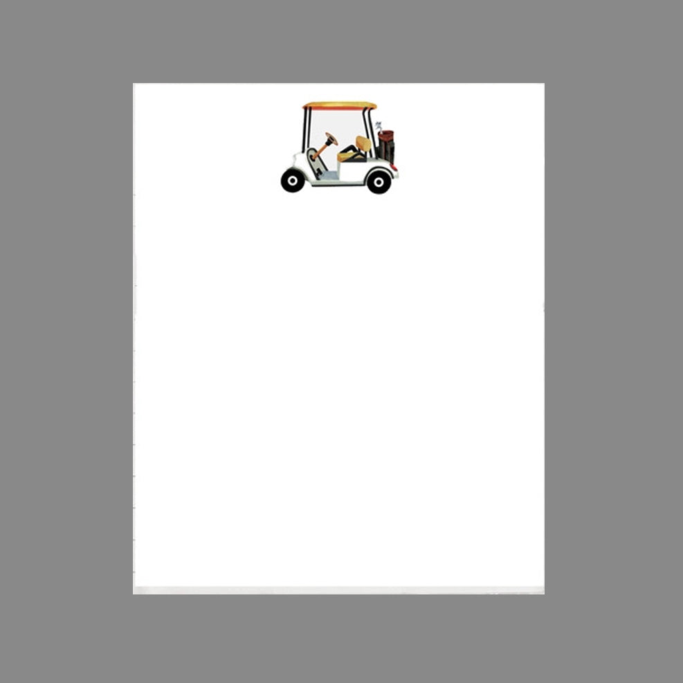 NOTEPAD GOLF CART WITH TRAY