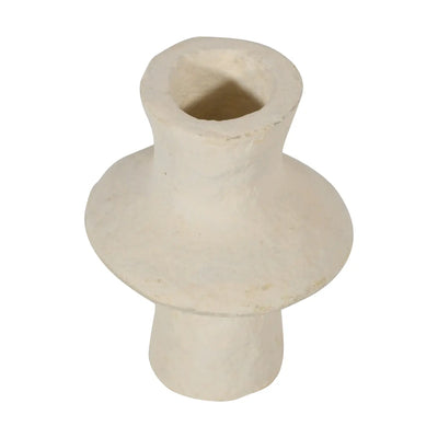VASE PAPER MACHE OFF-WHITE SMALL #70049