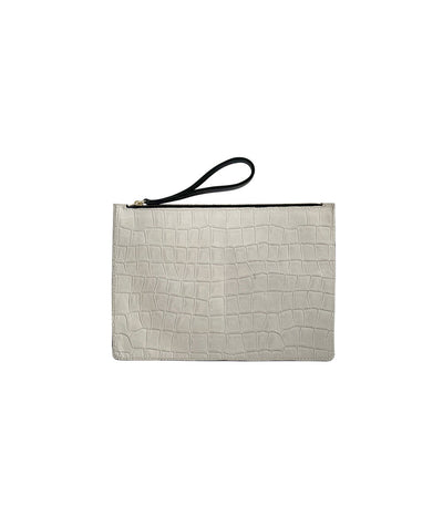 LINDE GALLERY POUCH ZIP ALLIGATOR - MEDIUM (Available in 3 Colors)