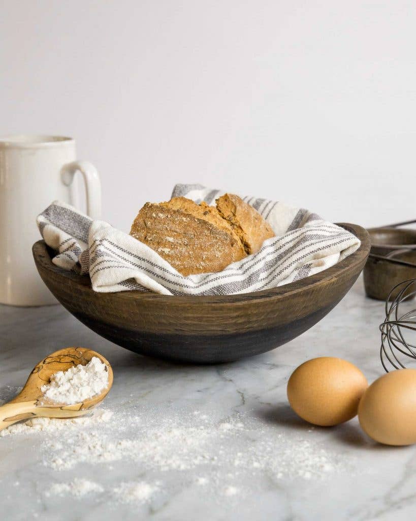 BOWL EBONIZED OAK OVAL
