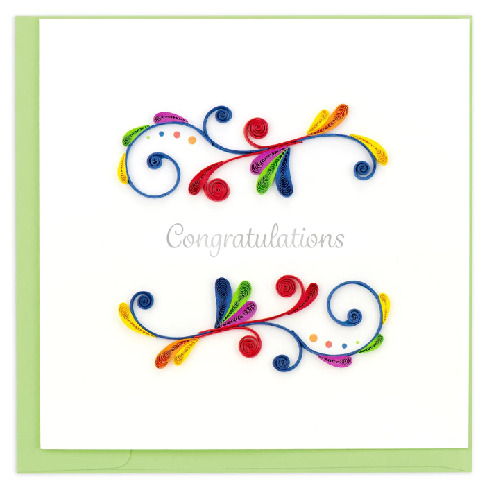 GREETING CARD "CONGRATULATIONS SWIRL" #64053