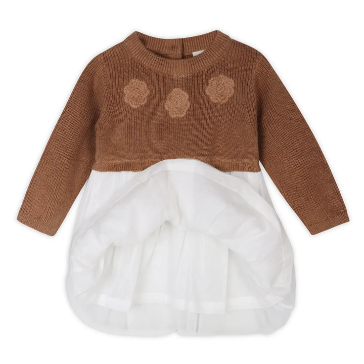 DRESS FLORAL SWEATER TUTU CHAI SPICE