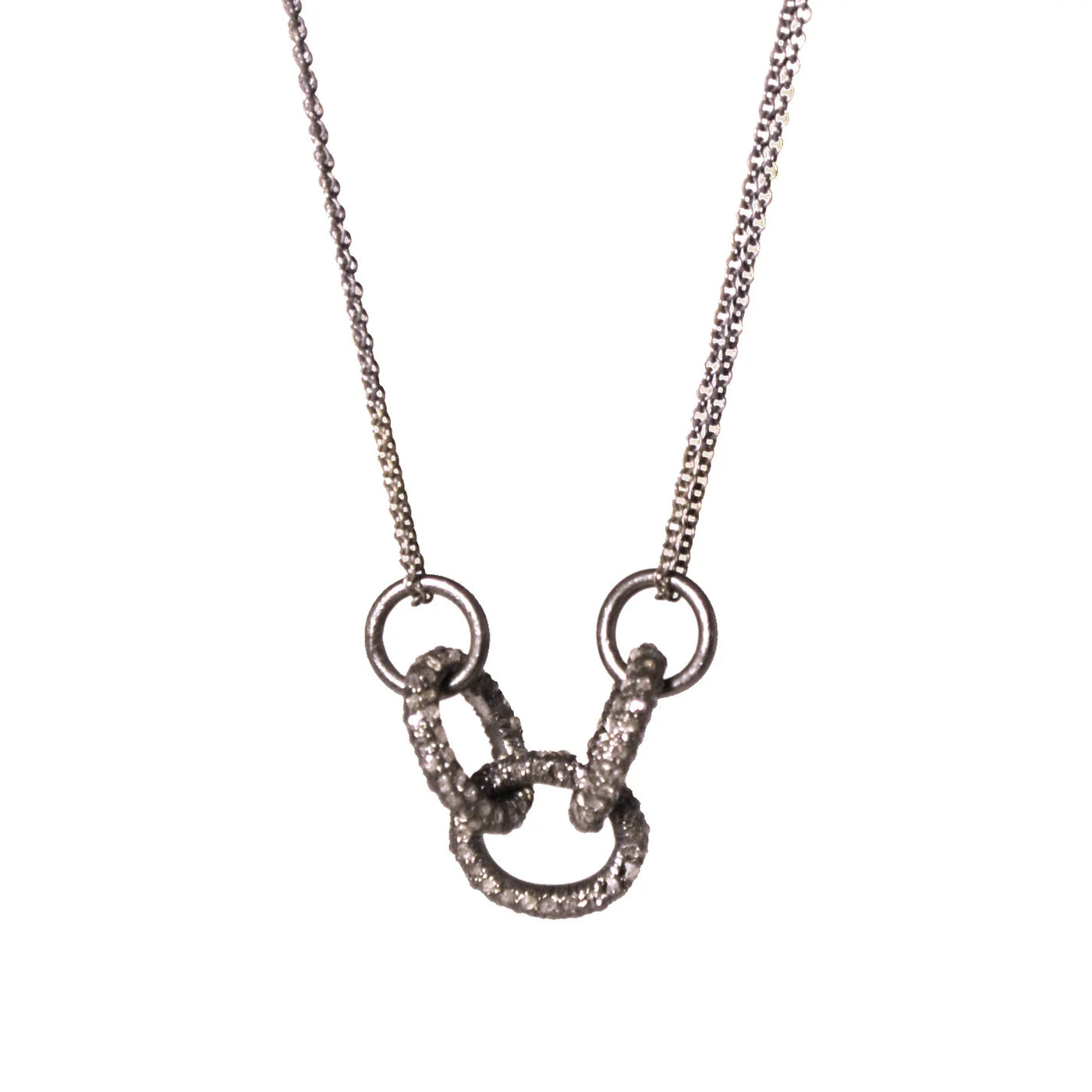 MABEL CHONG NECKLACE PAVE DIAMOND LINK