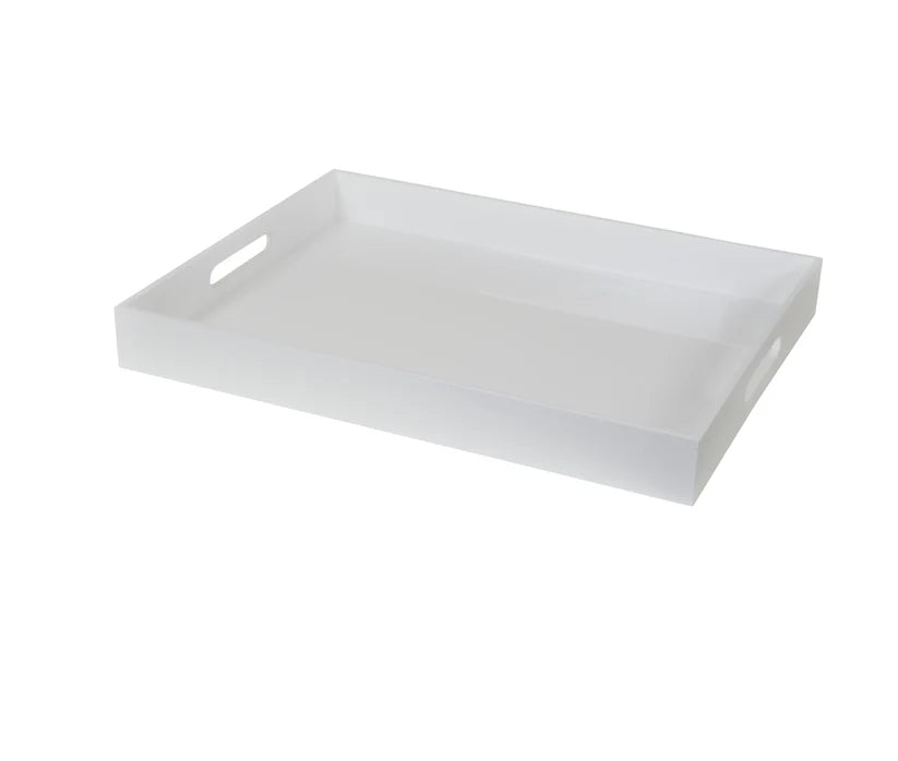 TRAY SERVING WHITE LARGE