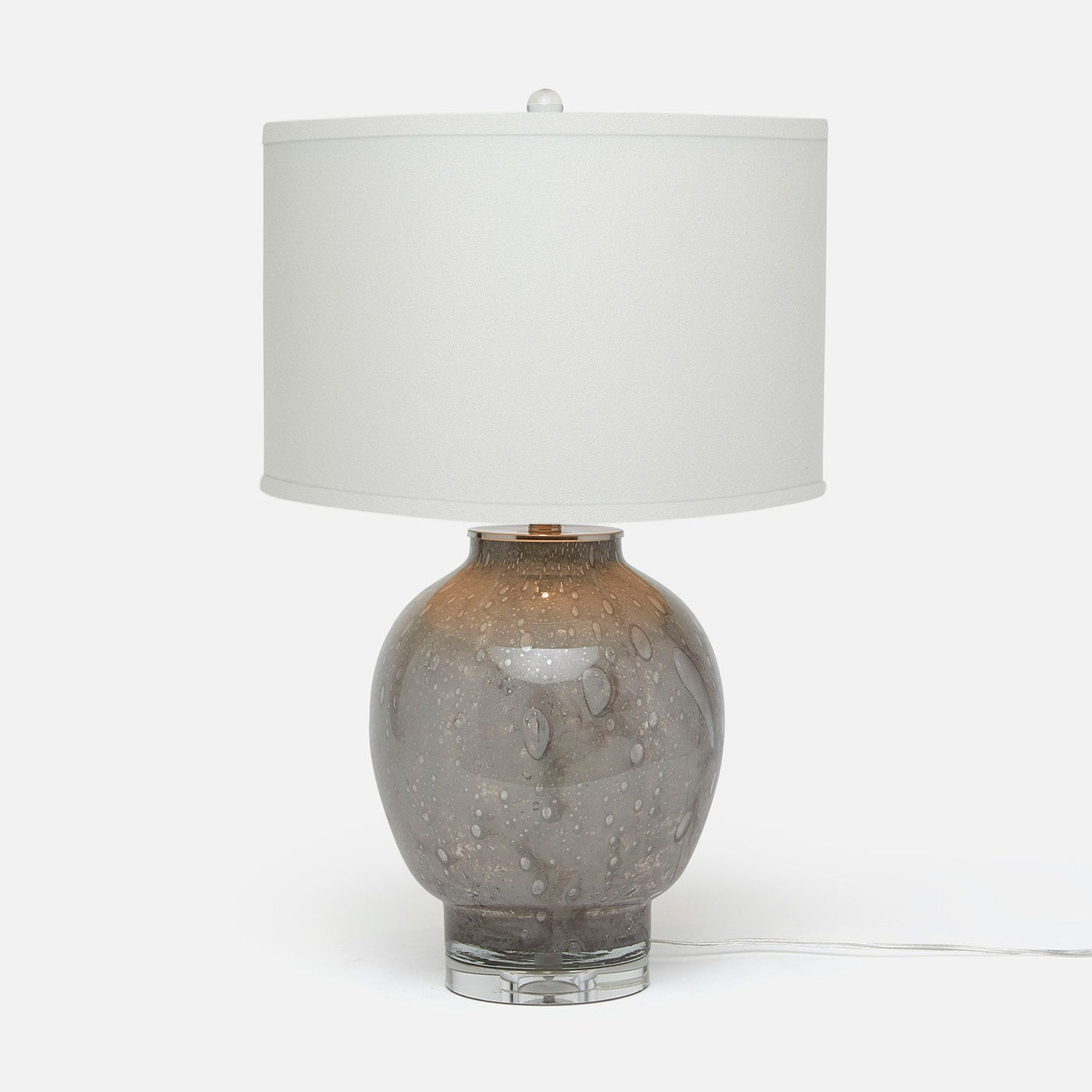 TABLE LAMP BUBBLED GRAY