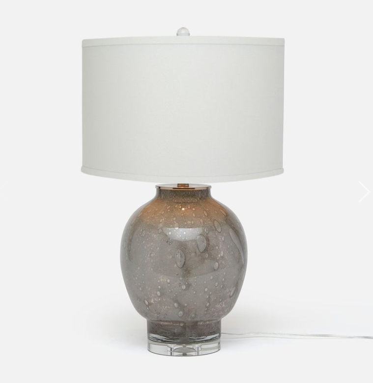 LAMP TABLE BUBBLED GRAY
