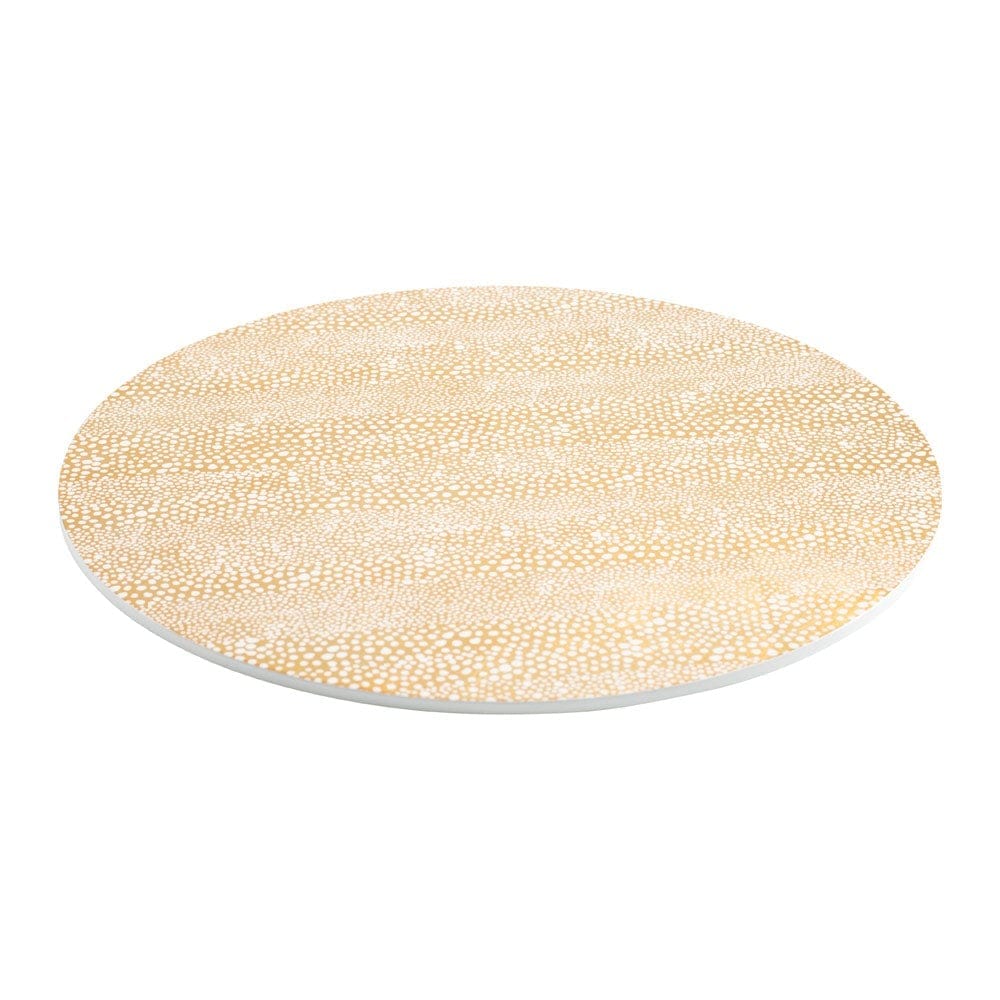 PLACEMAT PEBBLE GOLD ROUND #64540
