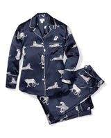 PAJAMA SET LONG MULBERRY SILK PANTHERE DE NUIT