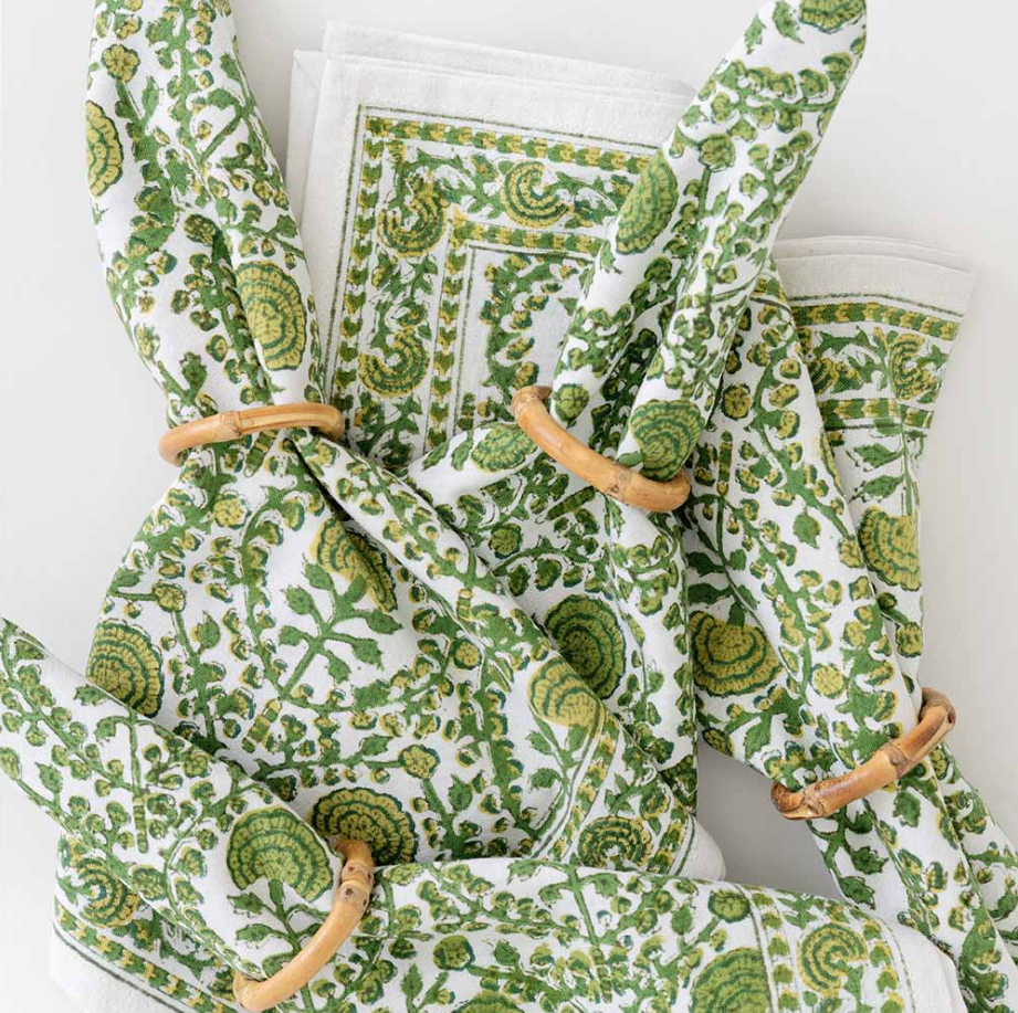 NAPKIN CAROLINE GREEN #64651