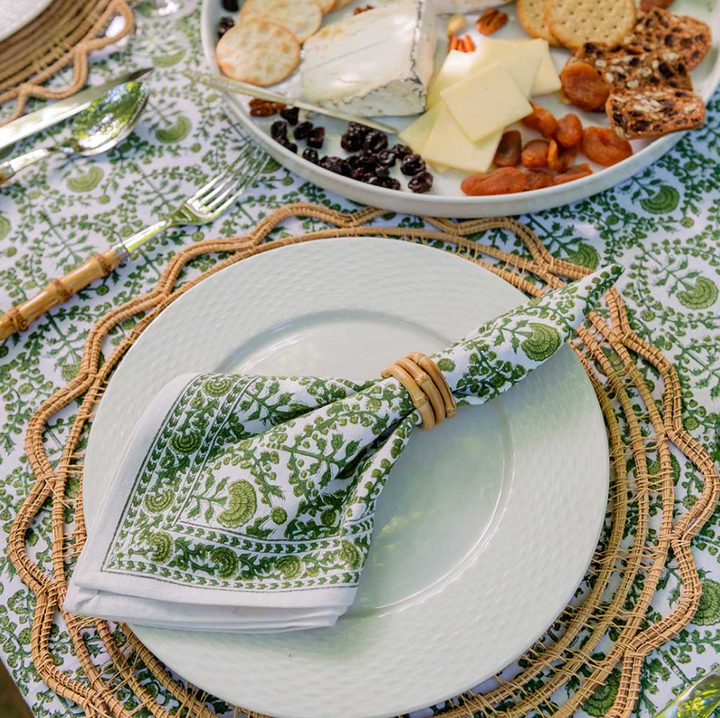 NAPKIN CAROLINE GREEN #64651