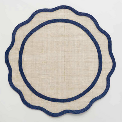 PLACEMAT SCALLOPED TRIM ROUND (Available in 2 Colors)
