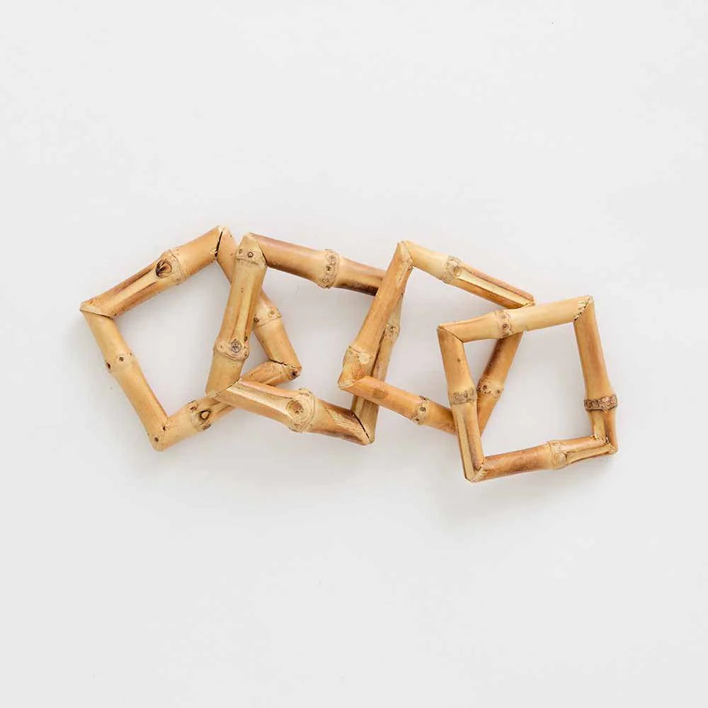 NAPKIN RING BAMBOO CANE SQUARE