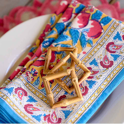 NAPKIN RING BAMBOO CANE SQUARE