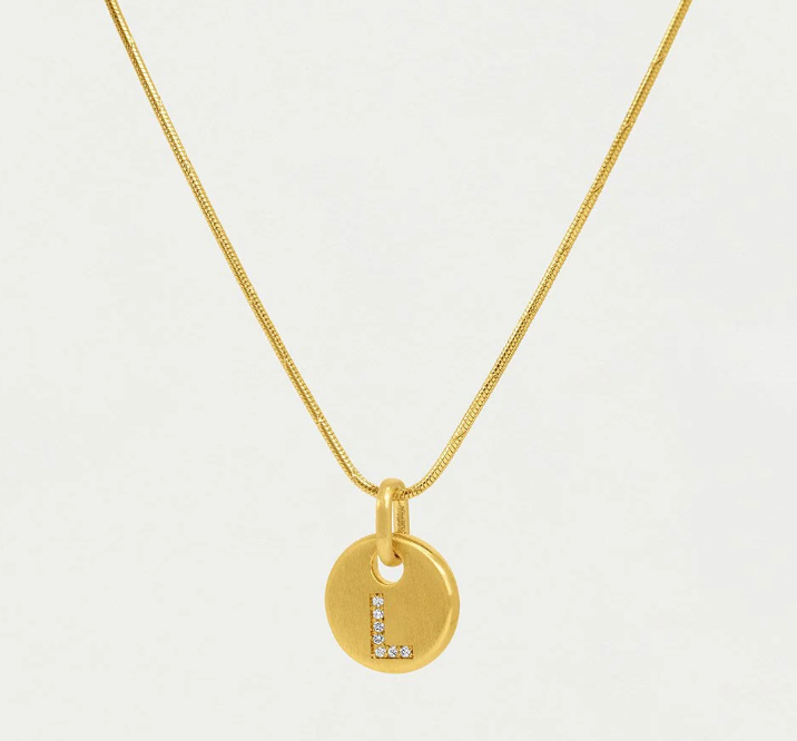 NECKLACE PAVE INITIAL PENDANT