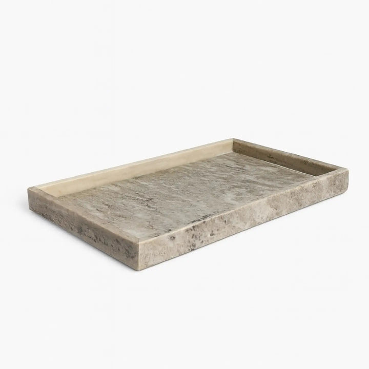 TRAY TANK MARBLE BROWN GALAXY RECTANGLE 18X12