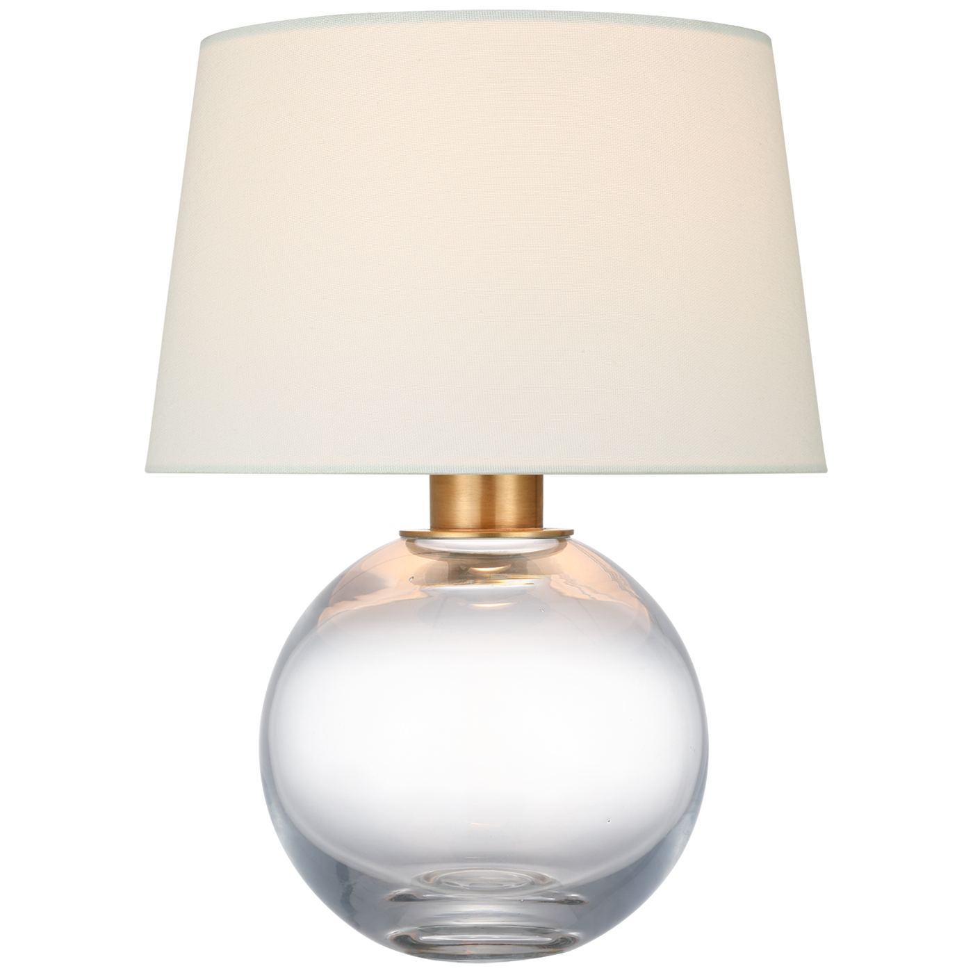 TABLE LAMP ROUND CLEAR GLASS