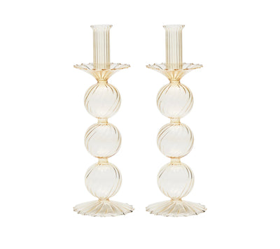 KIM SEYBERT CANDLESTICKS IRIS TALL - SET OF 2 (Available in 2 Colors)