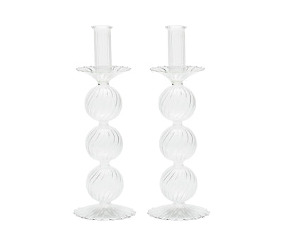 KIM SEYBERT CANDLESTICKS IRIS TALL - SET OF 2 (Available in 2 Colors)