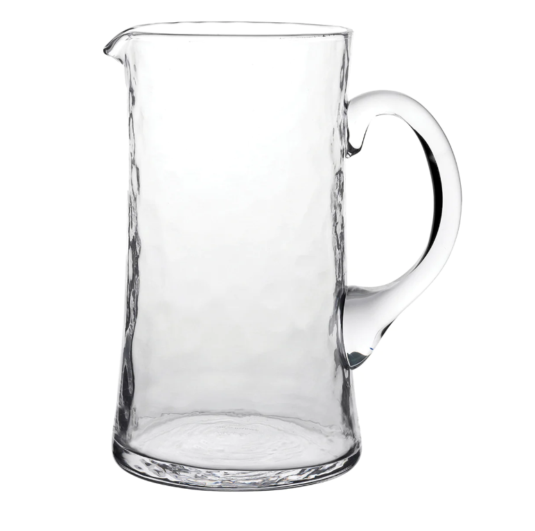 PITCHER CLEAR GLASS ROPE DETAIL