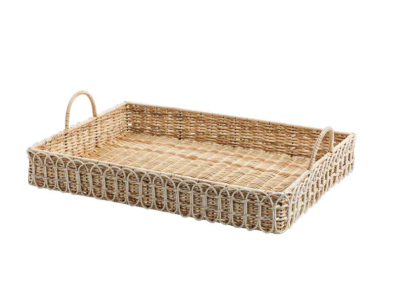 TRAY PROVENCE WHITEWASH RECT #64979