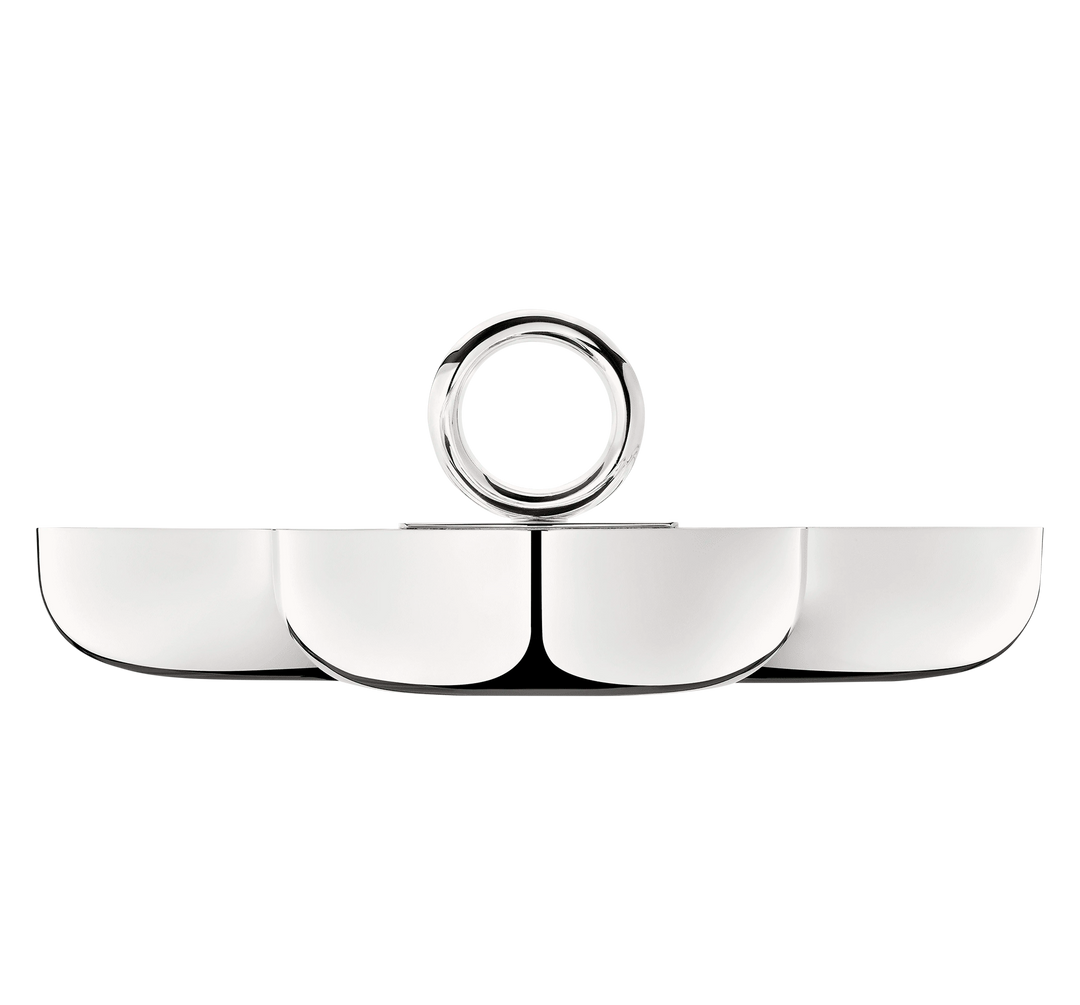 SILVER-PLATED 3-BOWL SNACK VERTIGO