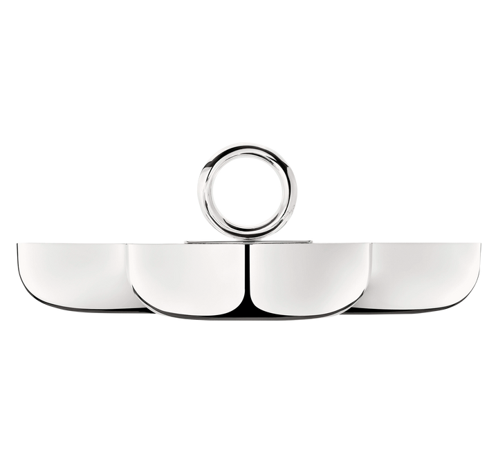 SILVER-PLATED 3-BOWL SNACK VERTIGO