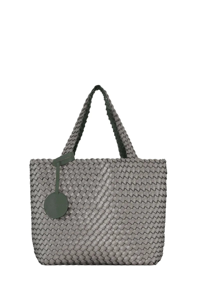 TOTE BAG ARMY W/ SMOKED PEARL METALLIC