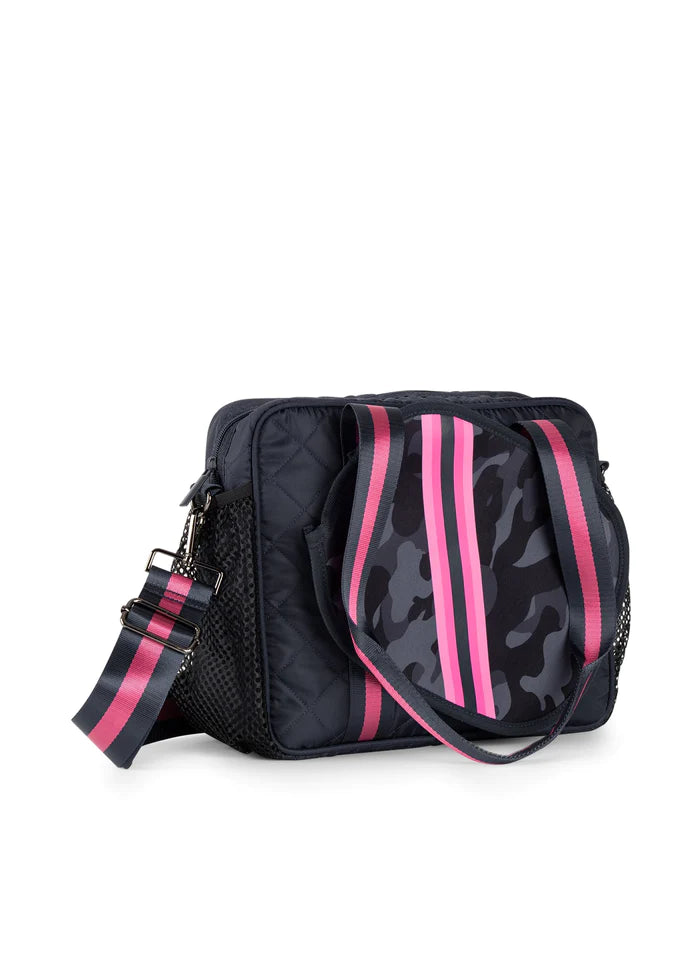 TOTE PICKLEBALL NAVY PNK CAMO NEOPRENE